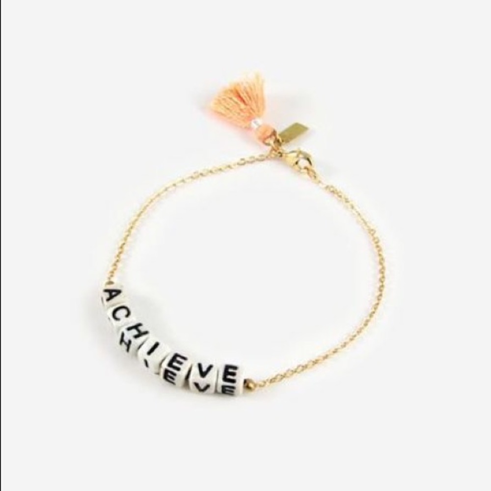 Achieve Letter & Tassel Bracelet - Picture 1 of 2